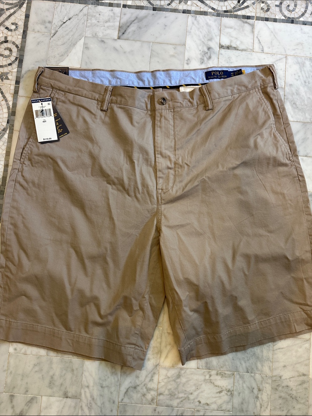 Polo by Ralph Lauren Khaki Flat Front Men's Shorts